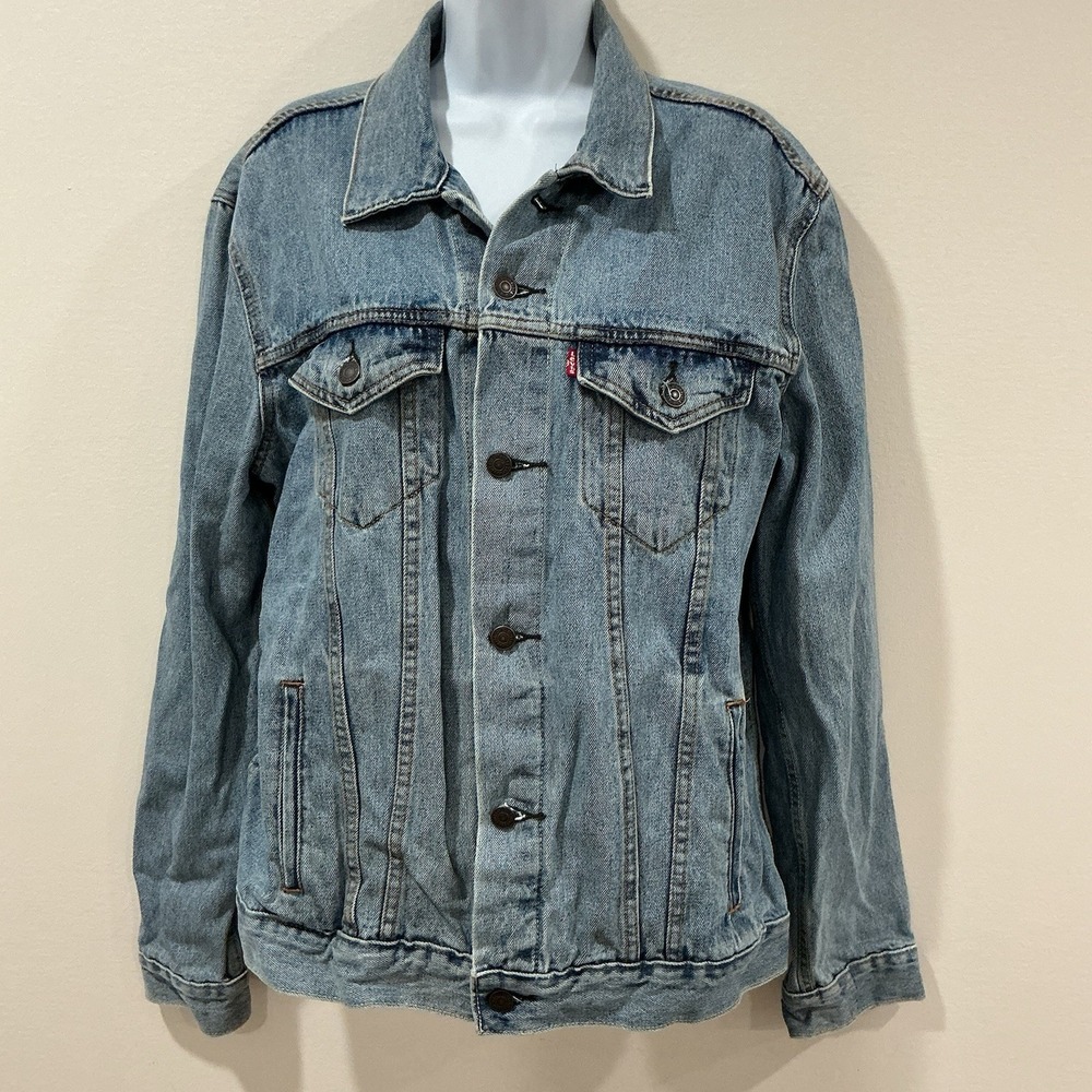 Levi's Denim Jacket Men Large Blue Button Down Trucker Cotton Washed Type III